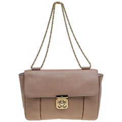 Chloe Brown Leather Large Elsie Shoulder Bag