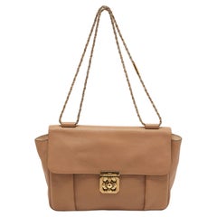 Chloe Brown Leather Large Elsie Shoulder Bag