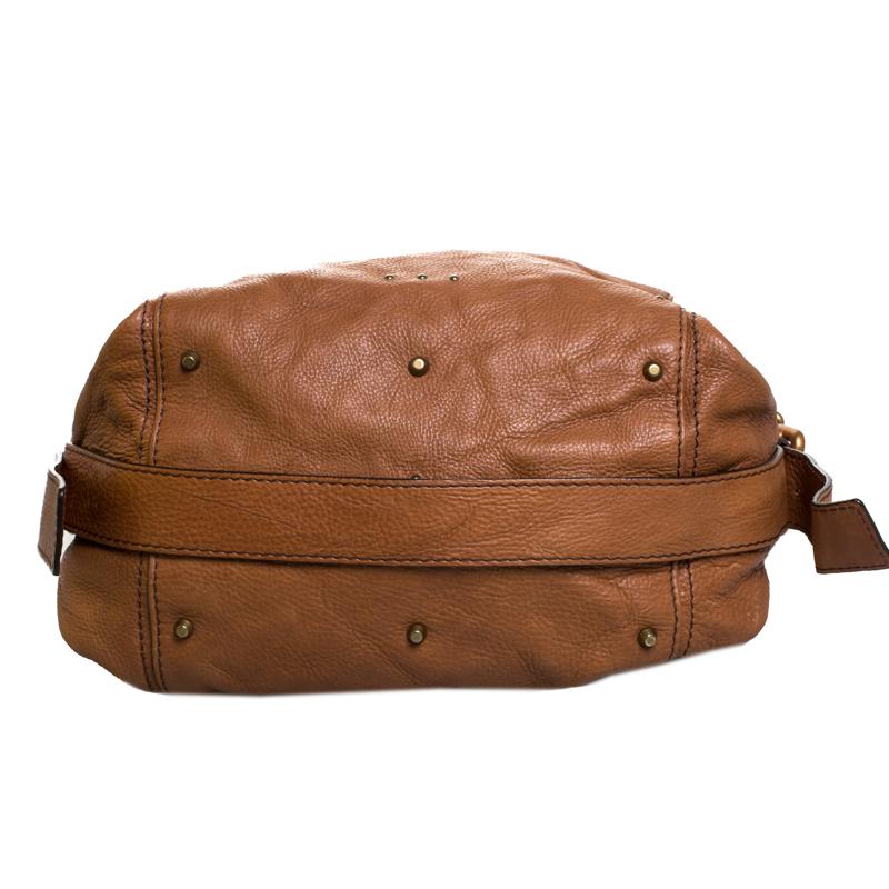 Chloe Brown Leather Large Paddington Shoulder Bag In Good Condition In Dubai, Al Qouz 2