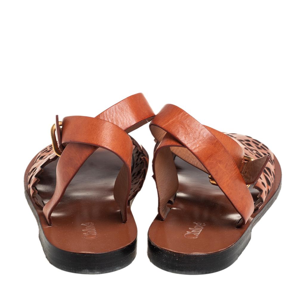 brown leather two strap sandals