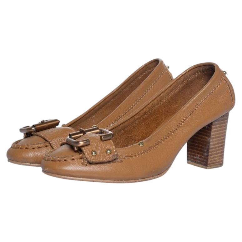 Chloe, mocassino in pelle marrone