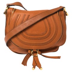 Chloe Brown Leather Marcie Crossbody Bag