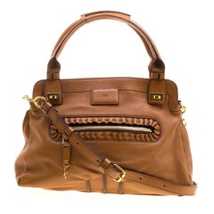 Chloe Brown Leather Margaret Shoulder Bag