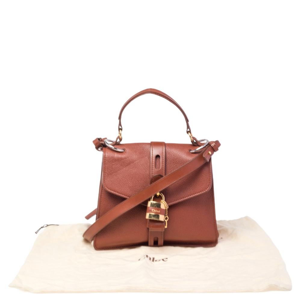 Chloe Brown Leather Medium Aby Day Top Handle Bag 7