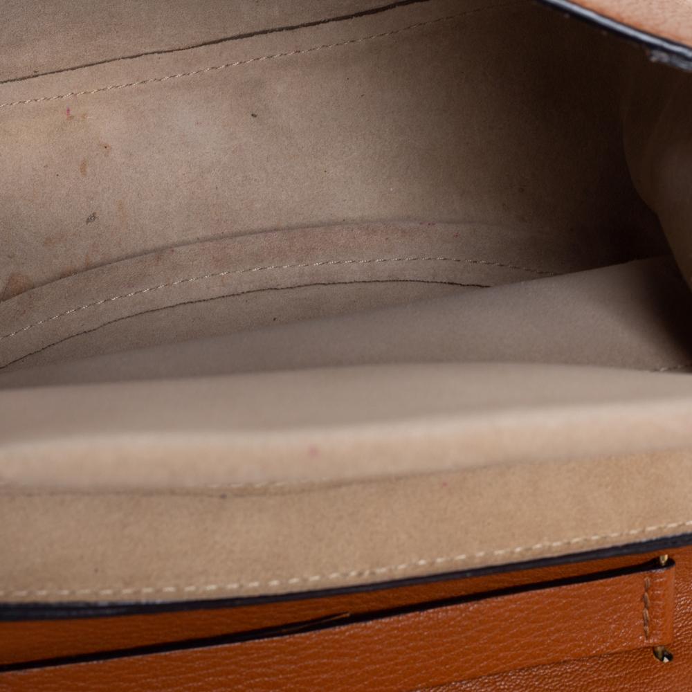 Chloe Brown Leather Medium Drew Shoulder Bag In Good Condition In Dubai, Al Qouz 2