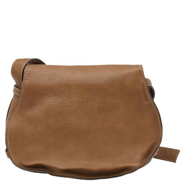 Chloe Brown Leather Medium Marcie Crossbody Bag at 1stDibs