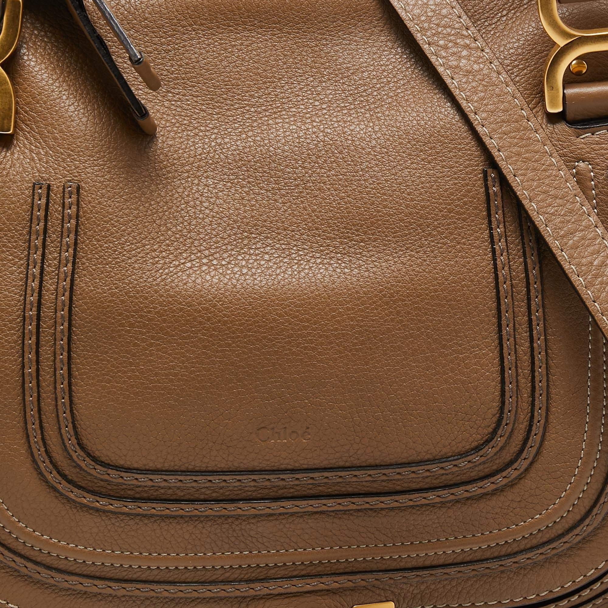 Chloe Brown Leather Medium Marcie Shoulder Bag 6