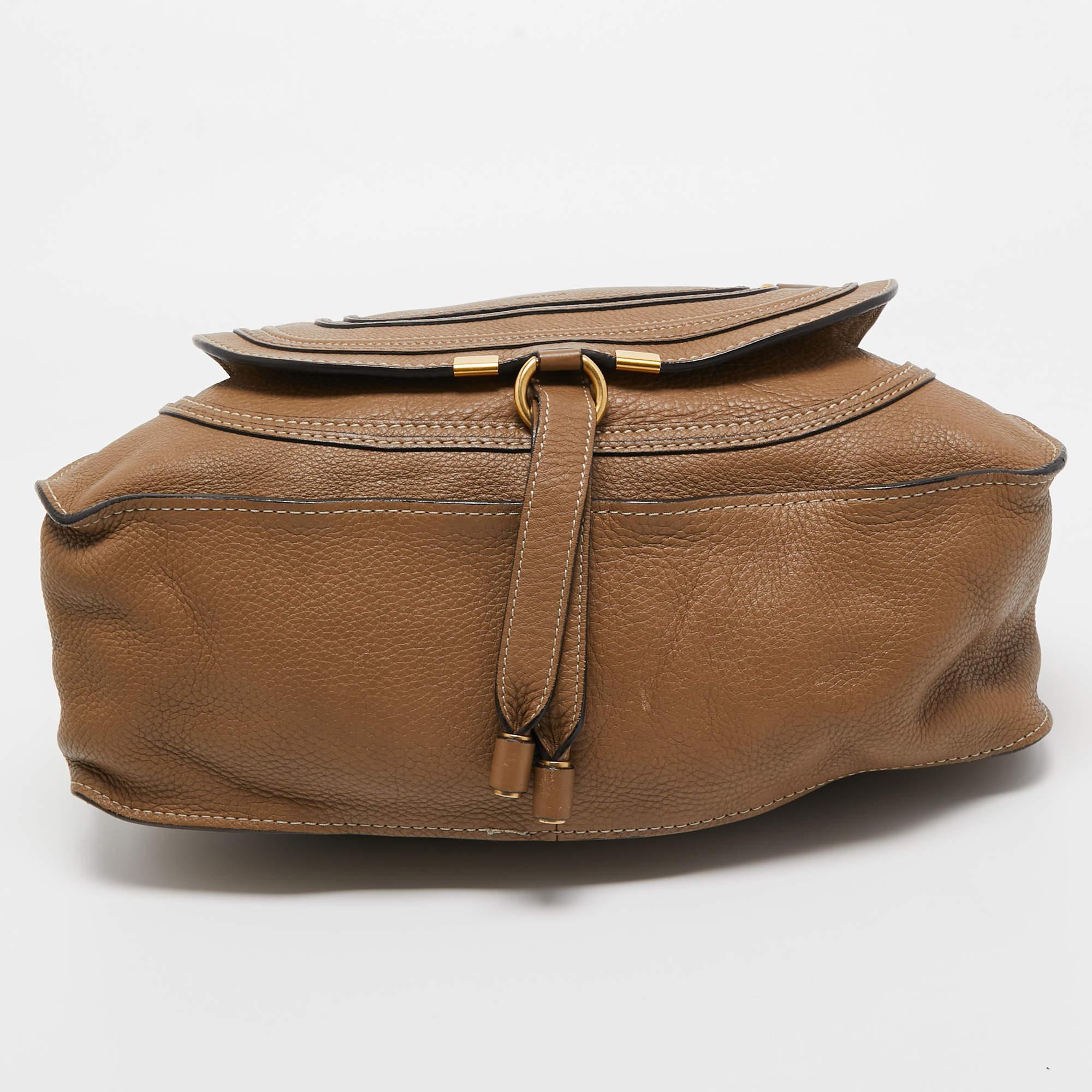 Chloe Brown Leather Medium Marcie Shoulder Bag 9