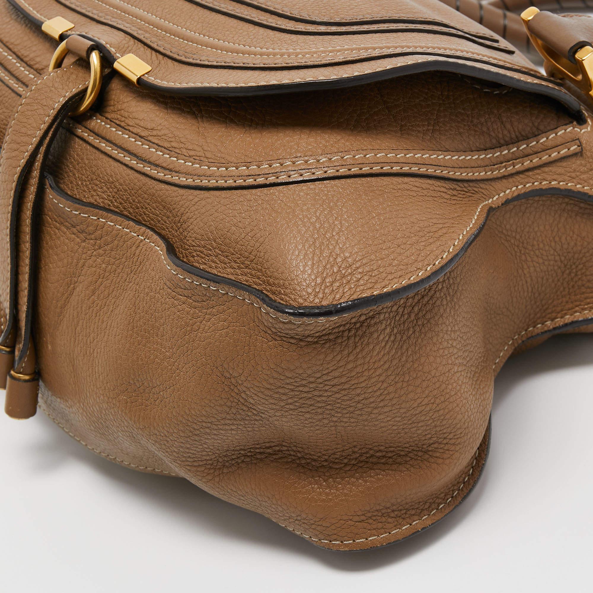 Chloe Brown Leather Medium Marcie Shoulder Bag 1