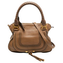 Used Chloe Brown Leather Medium Marcie Shoulder Bag