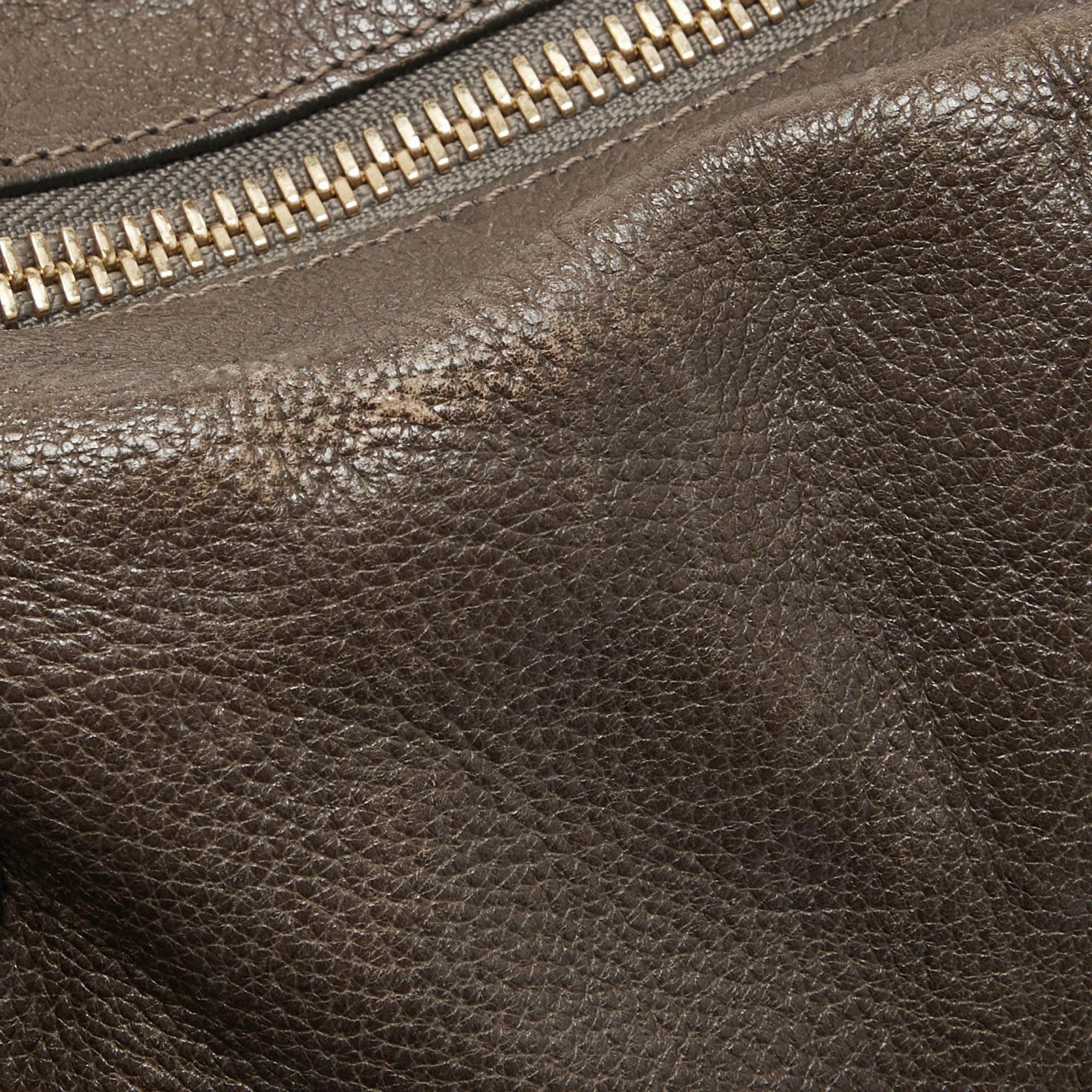 Chloe Brown Leather Medium Paraty Satchel For Sale 5