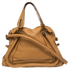 Chloe Brown Leather Medium Paraty Shoulder Bag