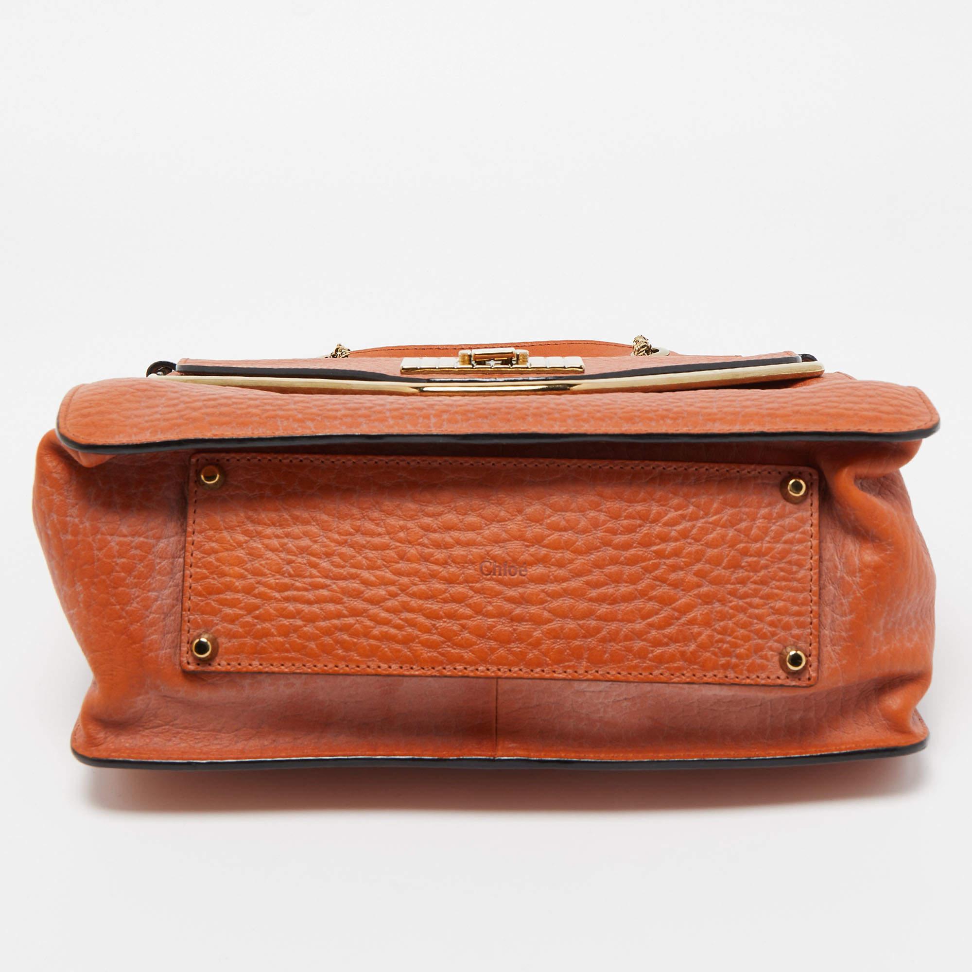 Chloe Brown Leather Medium Sally Shoulder Bag For Sale 6