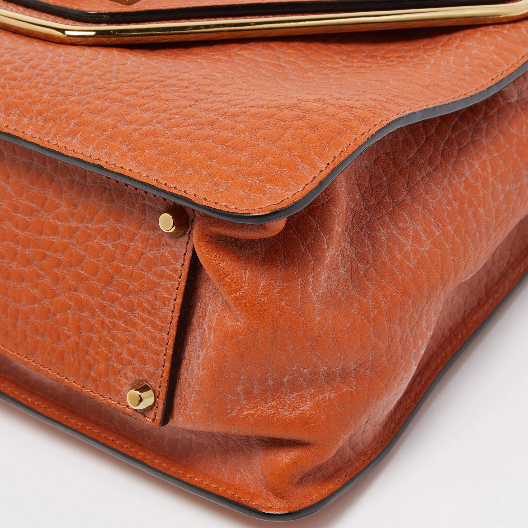 Chloe Brown Leather Medium Sally Shoulder Bag For Sale 4