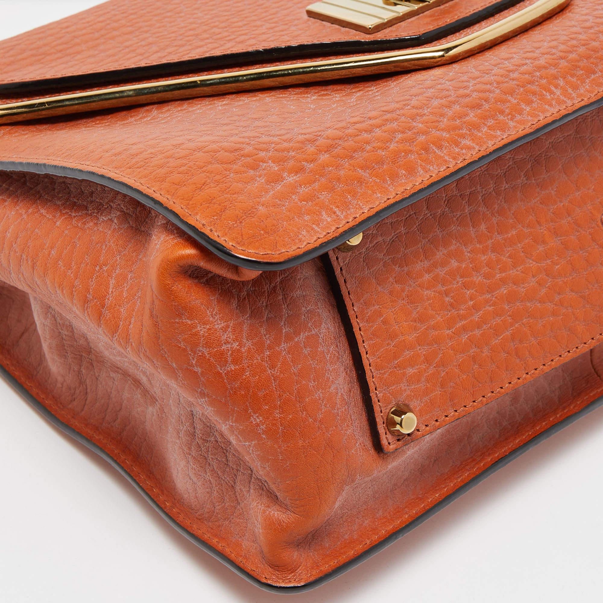 Chloe Brown Leather Medium Sally Shoulder Bag For Sale 5