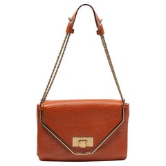 Chloe Brown Leather Medium Sally Shoulder Bag