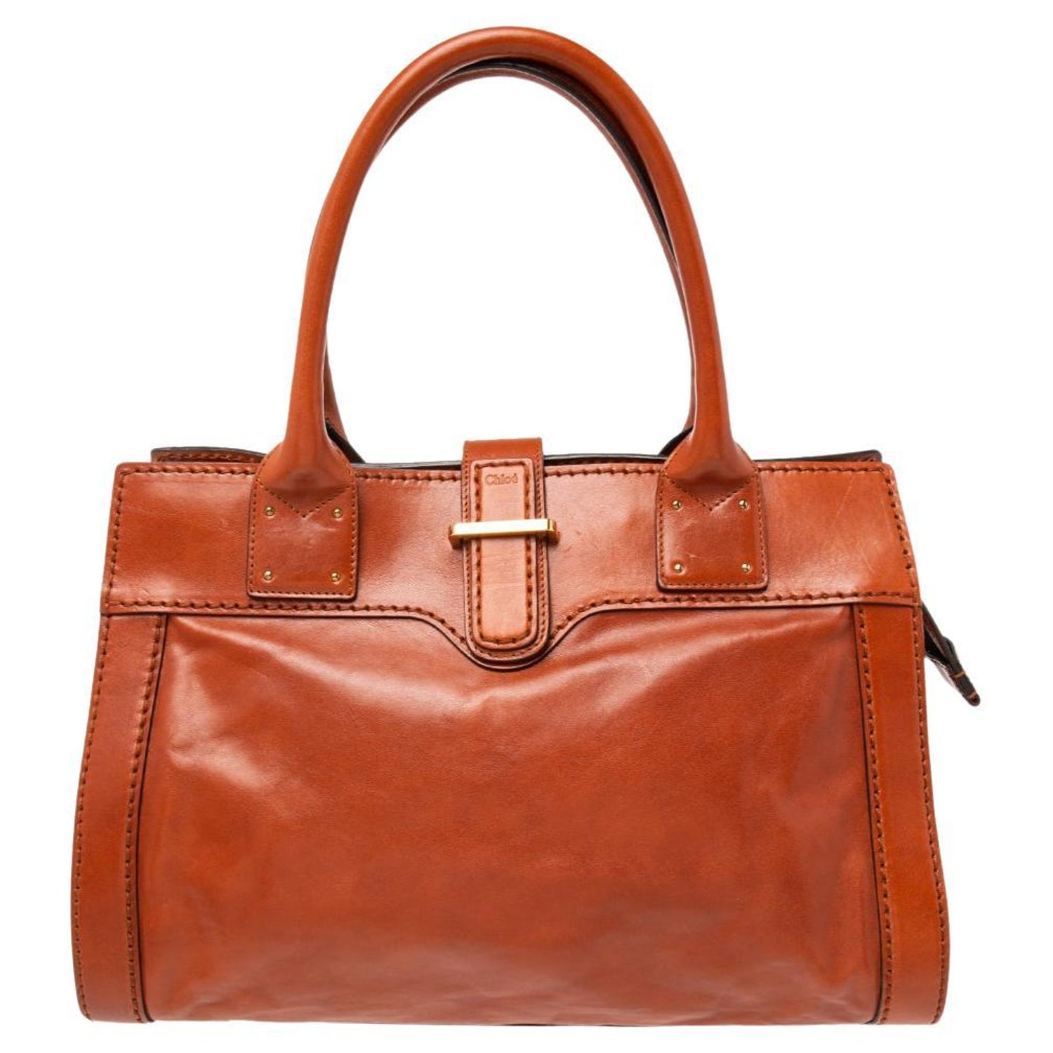 Chloe Faye Tote Stitched Leather Small For Sale at 1stDibs