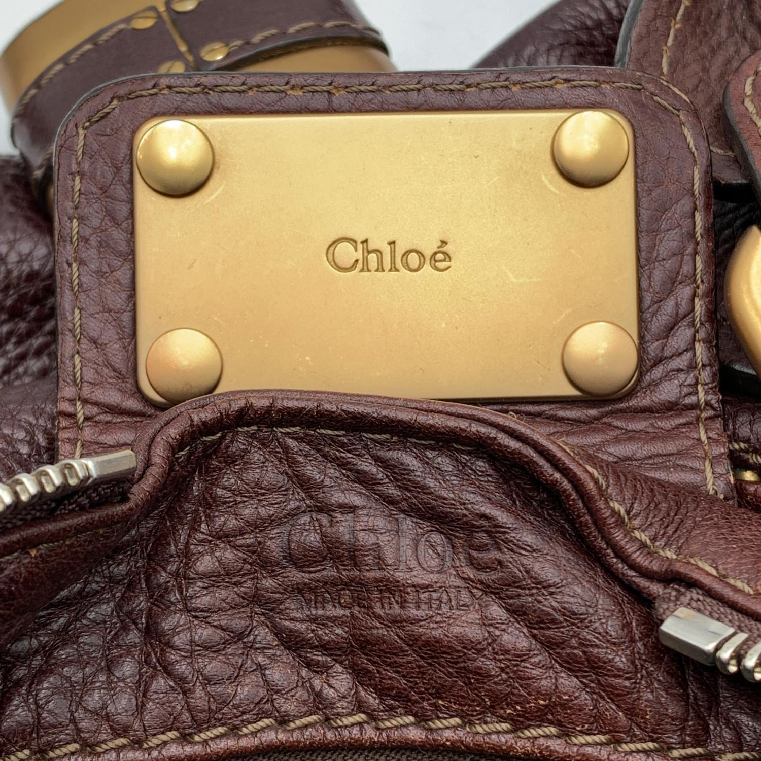 Chloe Brown Leather Paddington Bag Tote Satchel Handbag In Excellent Condition In Rome, Rome