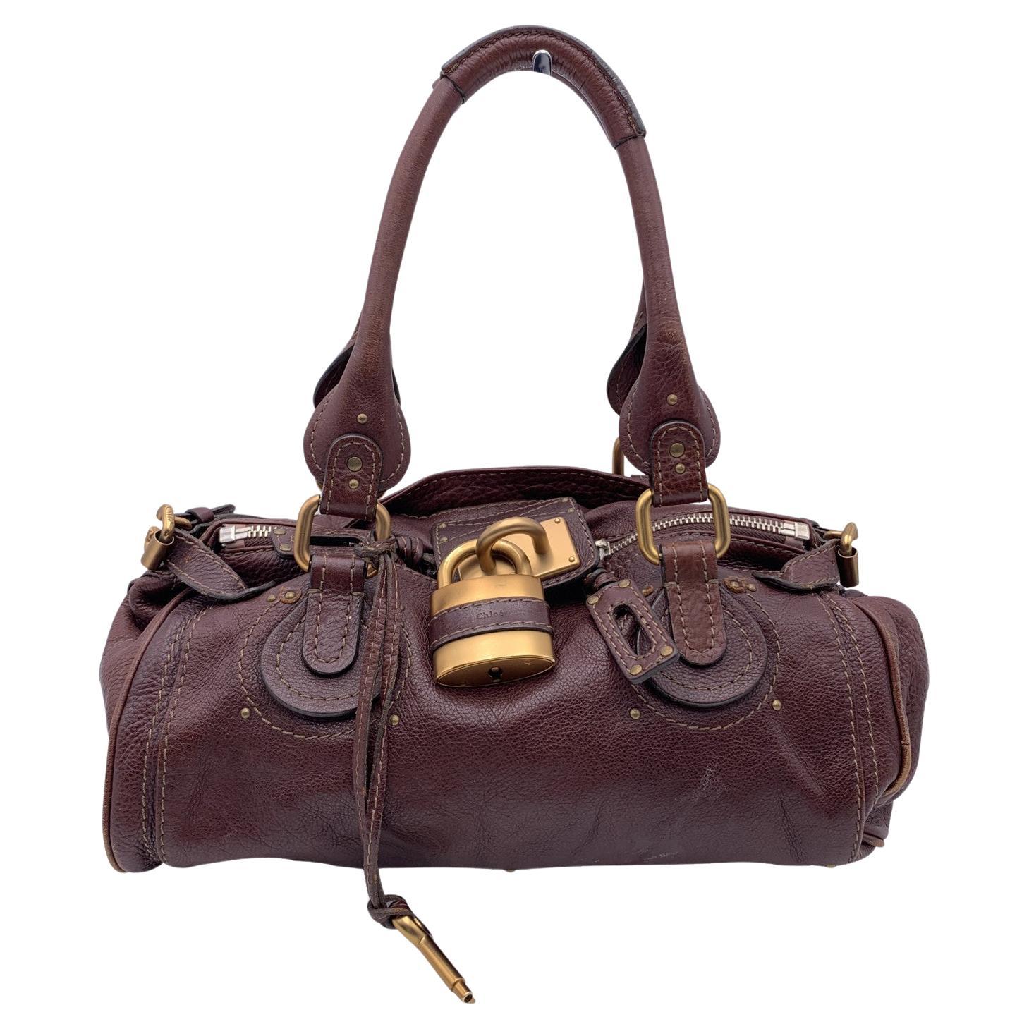 Chloe Brown Leather Paddington Bag Tote Satchel Handbag