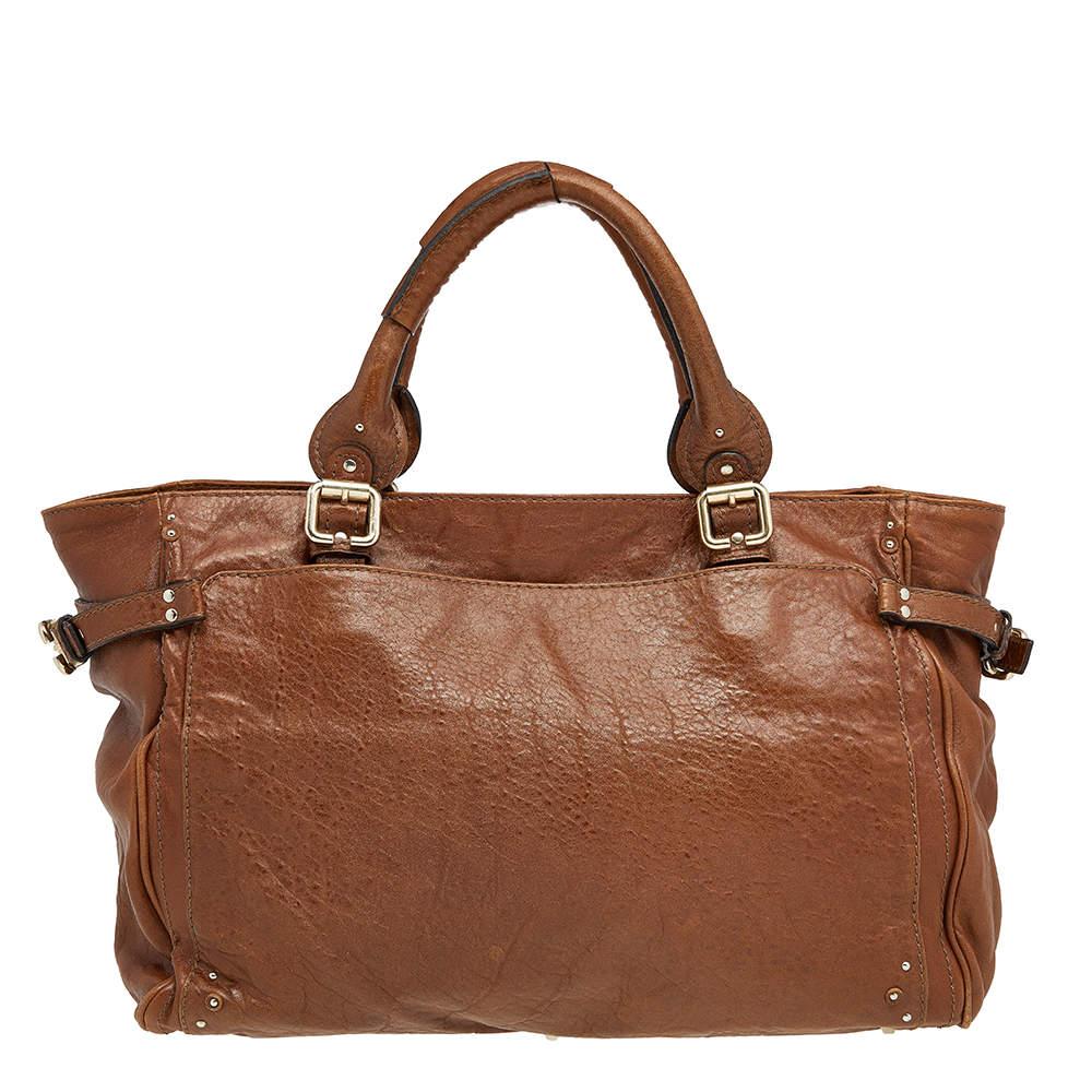 Women's Chloe Brown Leather Paddington Capsule Tote