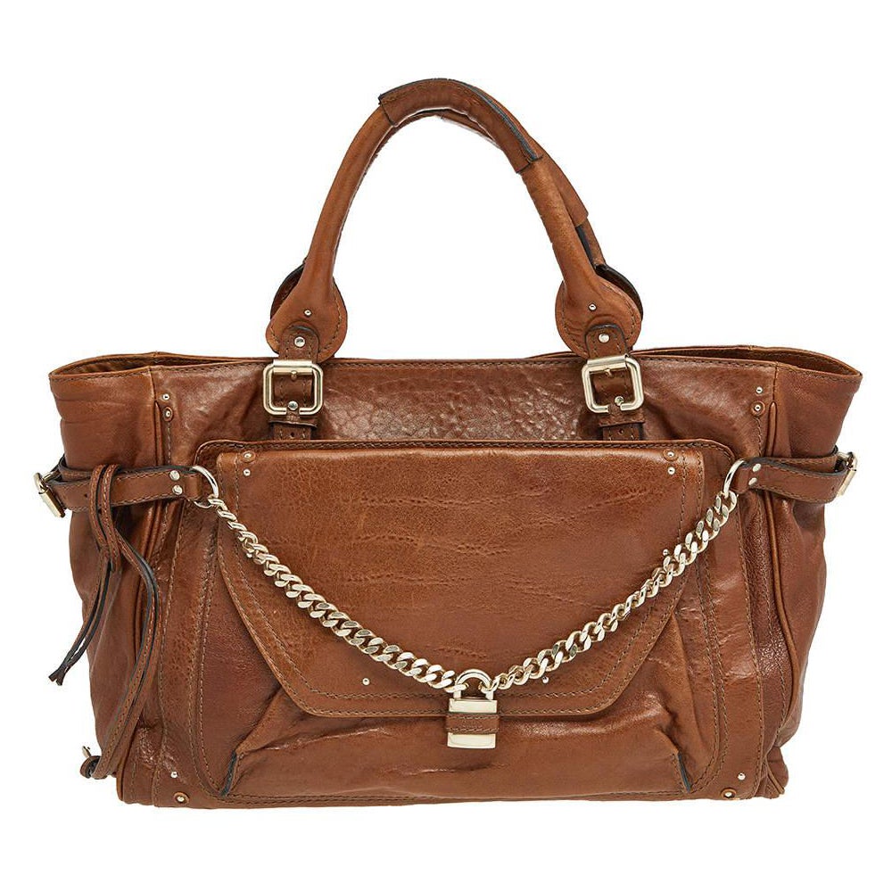 Chloe Brown Leather Paddington Capsule Tote
