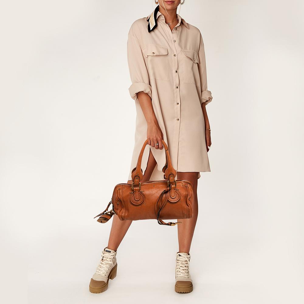 Bolso Paddington de piel marrón de Chloe Marrón