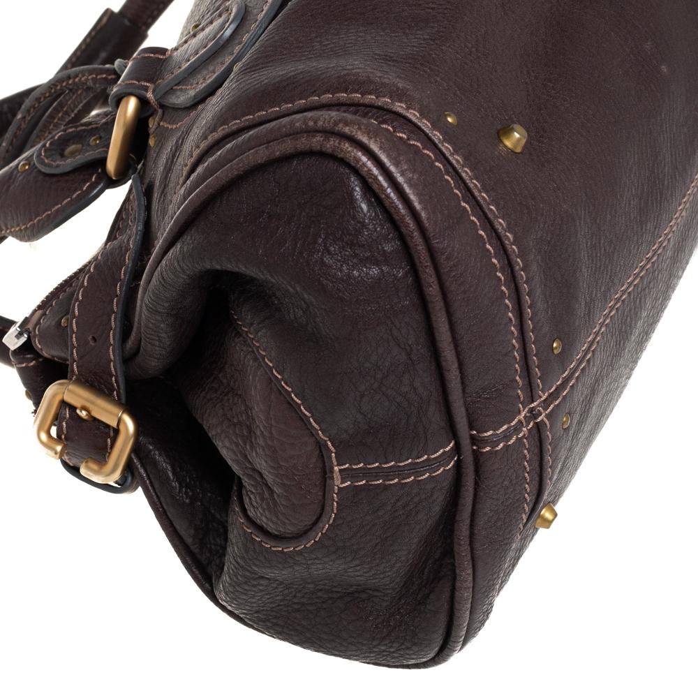 Chloe Brown Leather Paddington Shoulder Bag 4