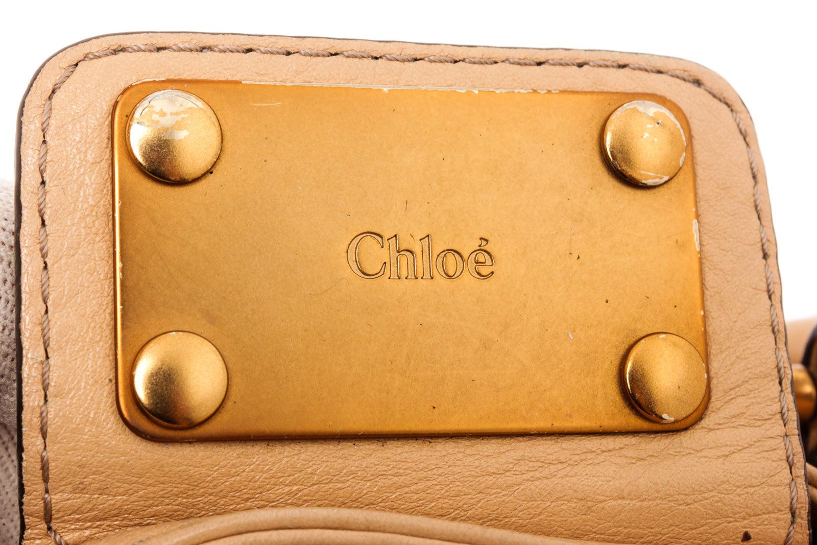 Paddington Umhängetasche aus braunem Leder mit goldfarbenen Beschlägen im Angebot 1