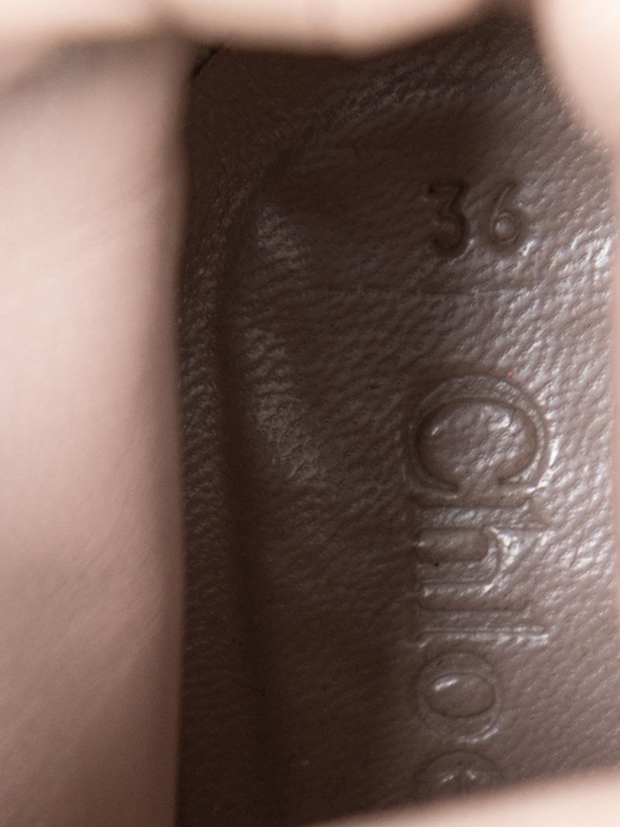 Chloé Brown Leather Platform Wedge Boots Size IT 36 For Sale 2