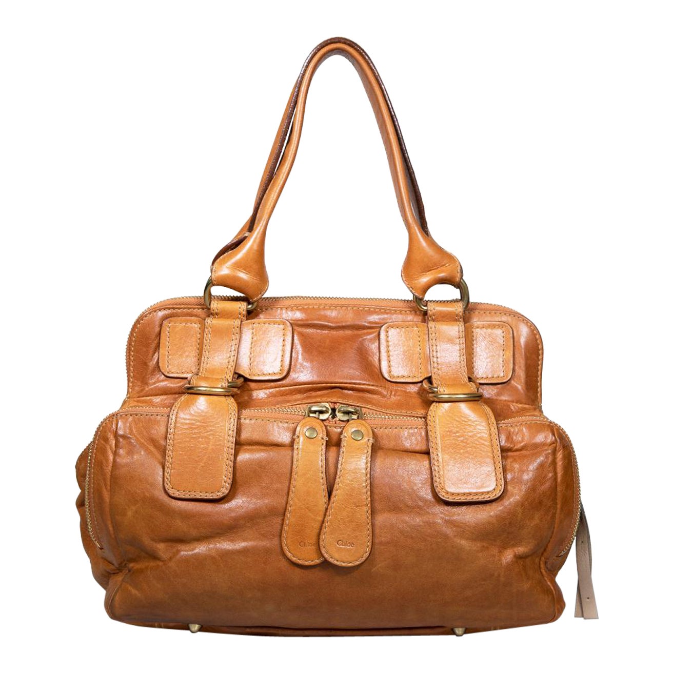 Chloé Brown Leather Quilted Bay Bag