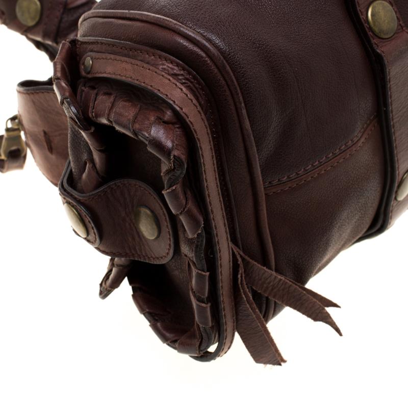 Chloe Brown Leather Silverado Satchel 6