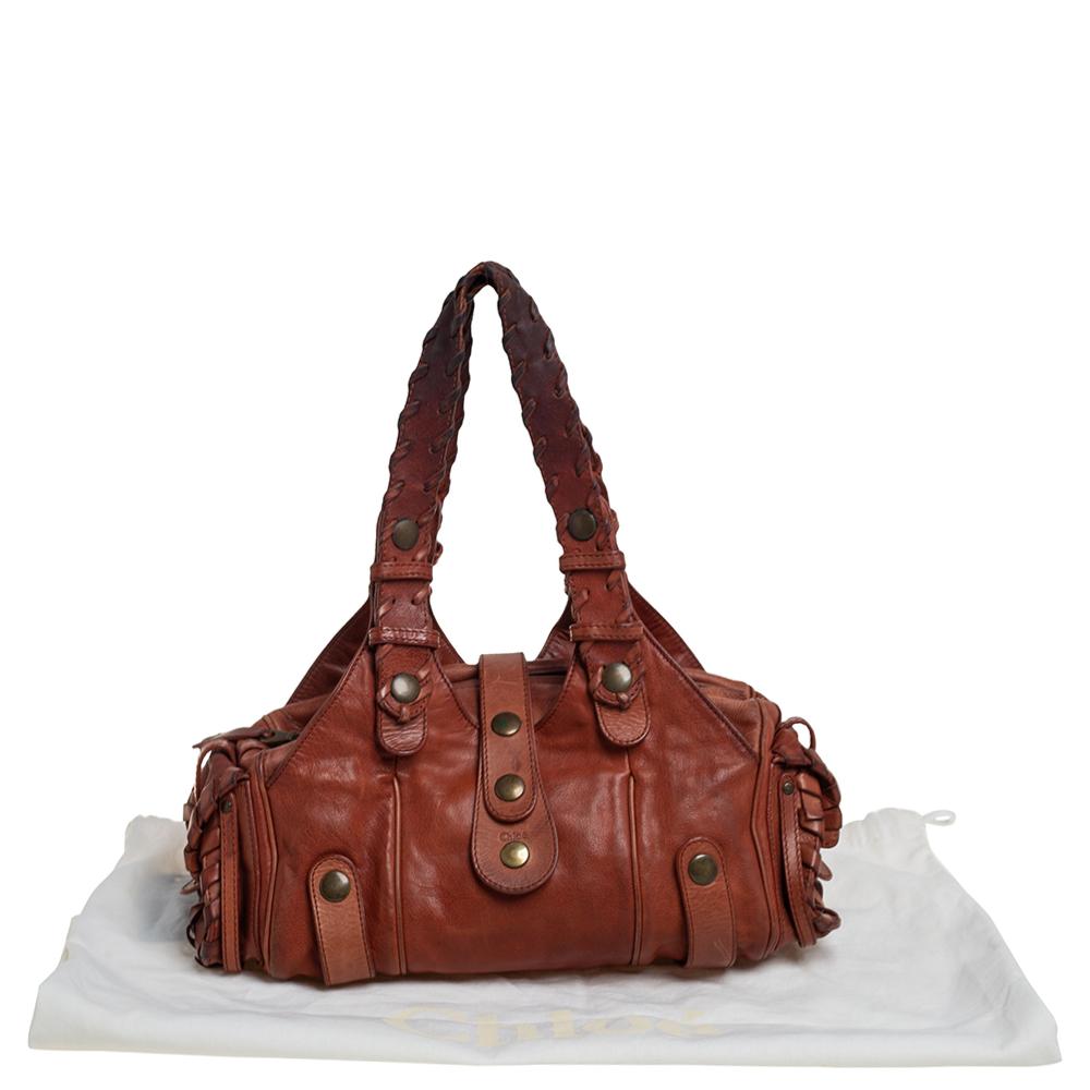 Chloe Brown Leather Silverado Satchel 8