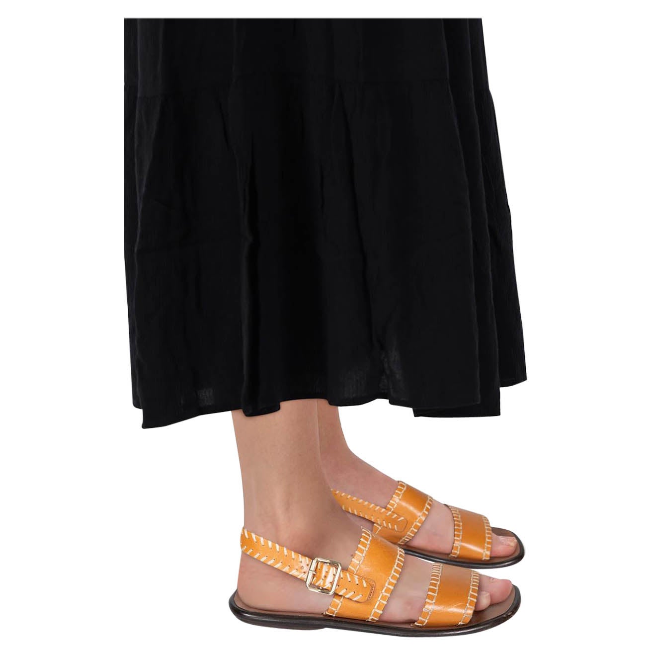 Chloé Brown Leather Slingback Sandals Size IT 35