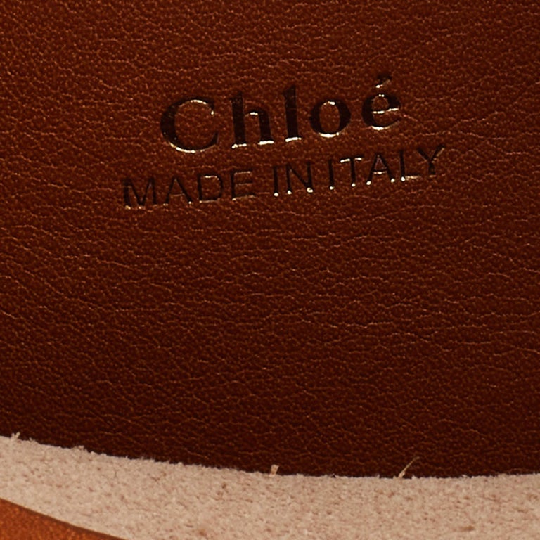 Chloe Brown Leather Small Kiss Crossbody Bag For Sale at 1stDibs