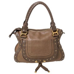 Chloe Brown Leather Small Marcie Hobo