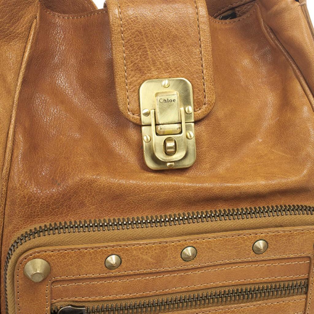 Chloe Brown Leather Tassel Hobo Bag 7