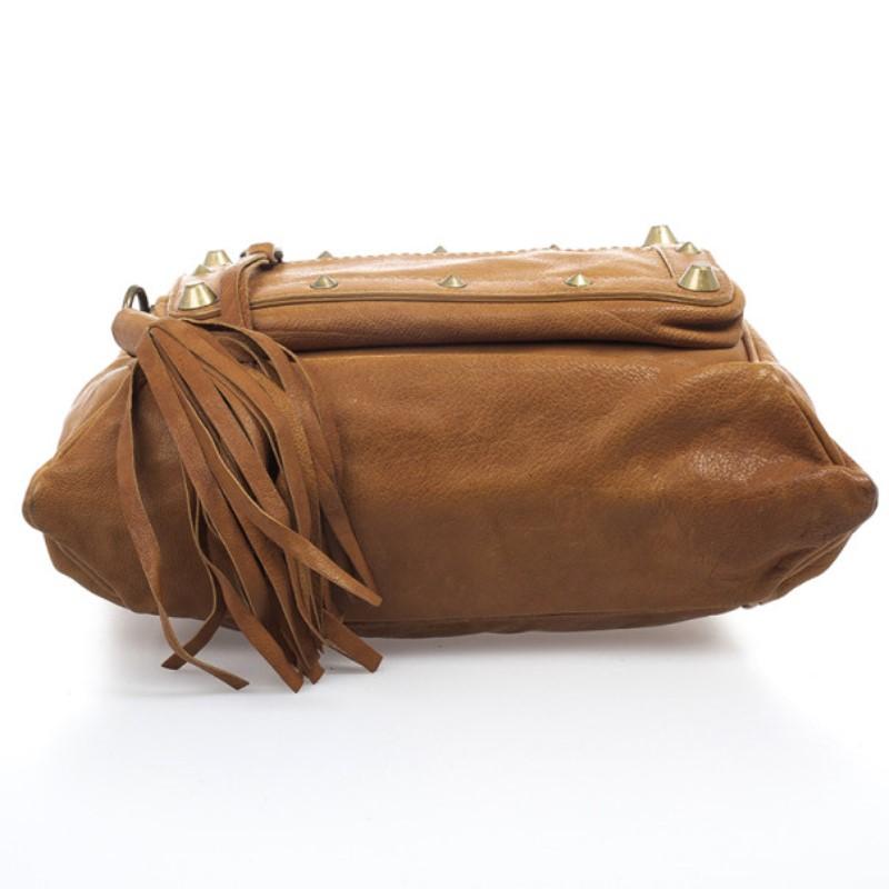 Chloe Brown Leather Tassel Hobo Bag 11