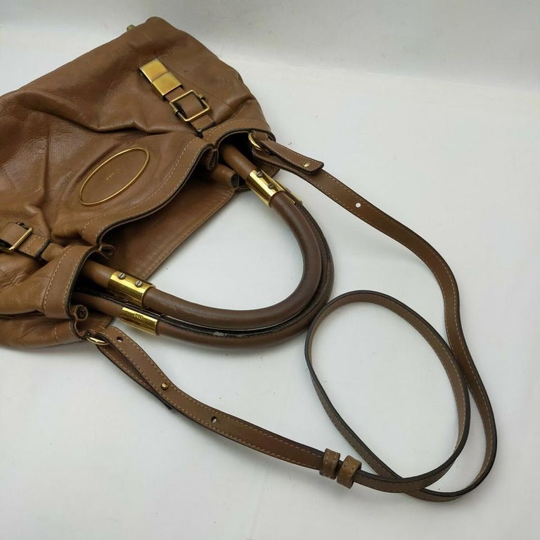 Chloe Bore 2WAY Handbag C10323 White brown
