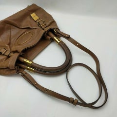 Chloé Brown Leather Victora 2way Tote Bag 862329