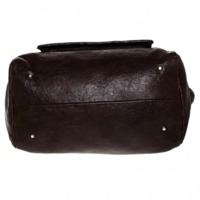 Chloe Brown Leather Vintage Chain Tote en Bueno estado para la venta en Dubai, Al Qouz 2