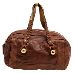 Chloe Brown Leather Zip Shoulder Bag