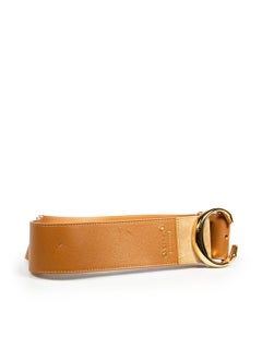 Chloé Brown Logo Buckle Leather Belt