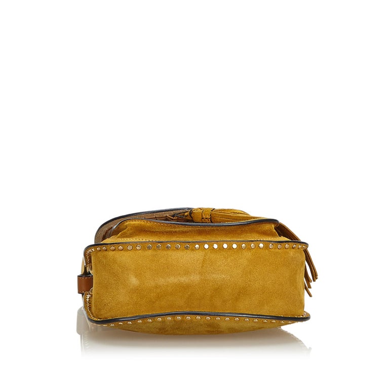 small suede handbag