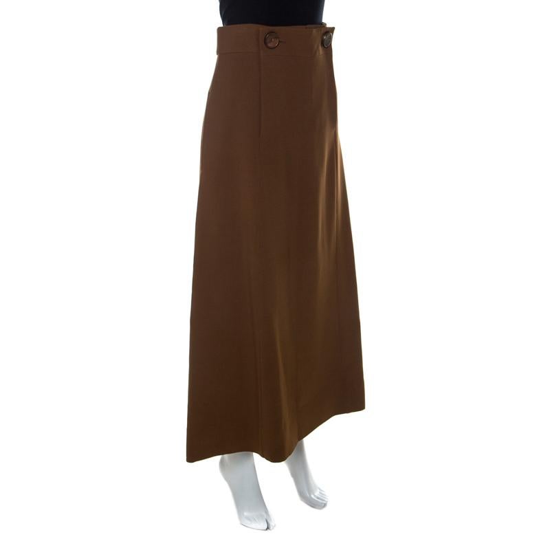 brown crepe skirt