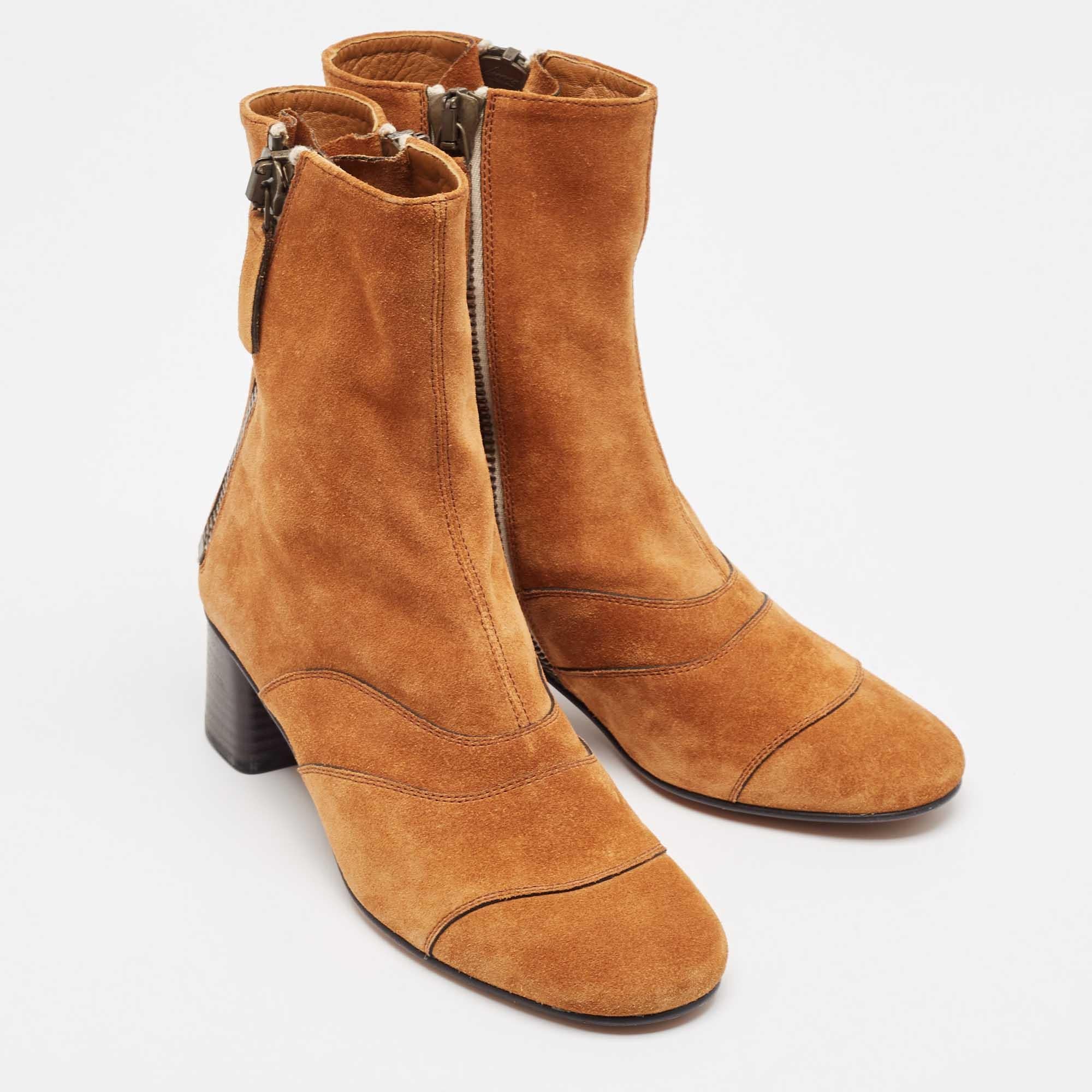Chloe Botines de ante marrón Talla 36 en Nuevo estado para la venta en Dubai, Al Qouz 2