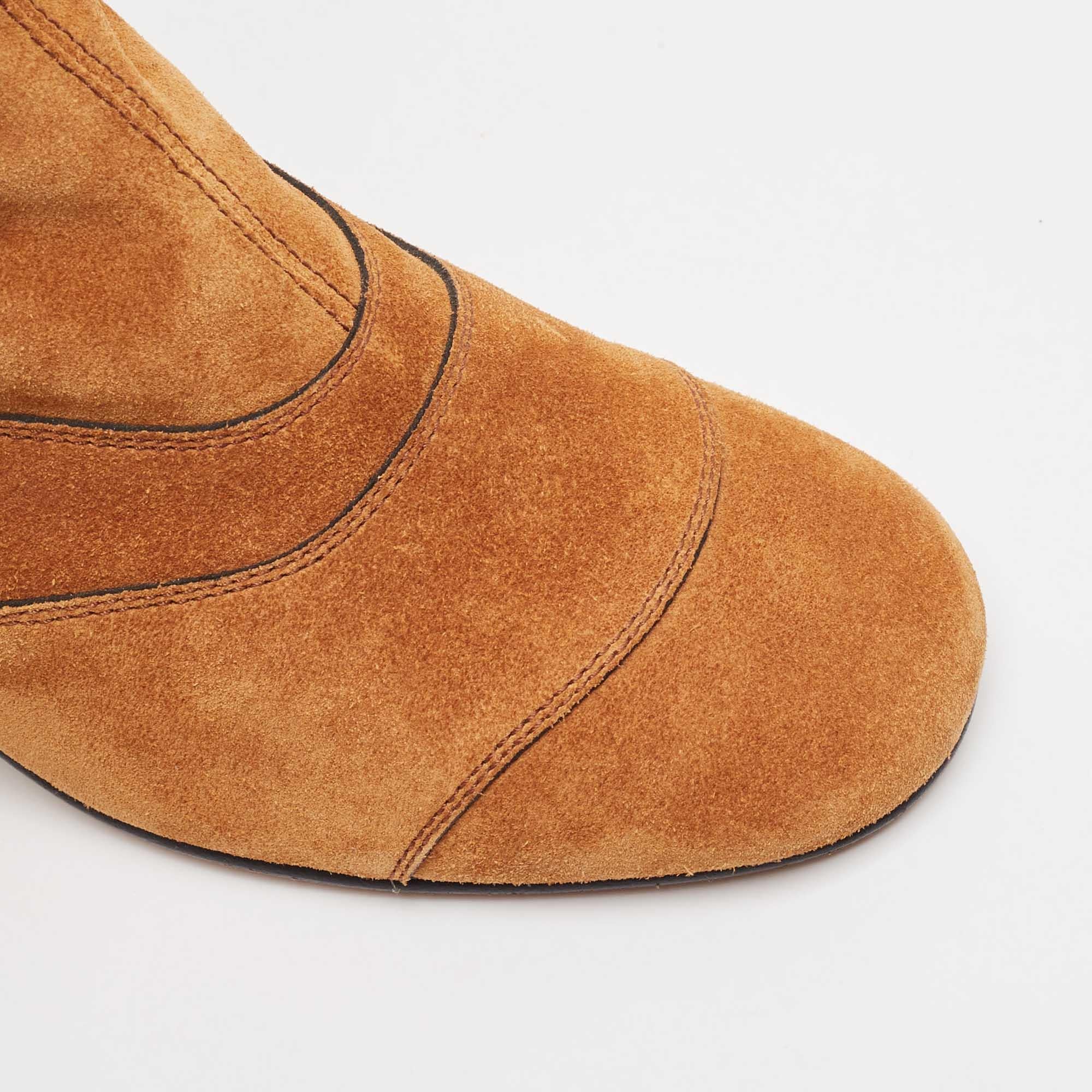 Chloe Botines de ante marrón Talla 36 en venta 2