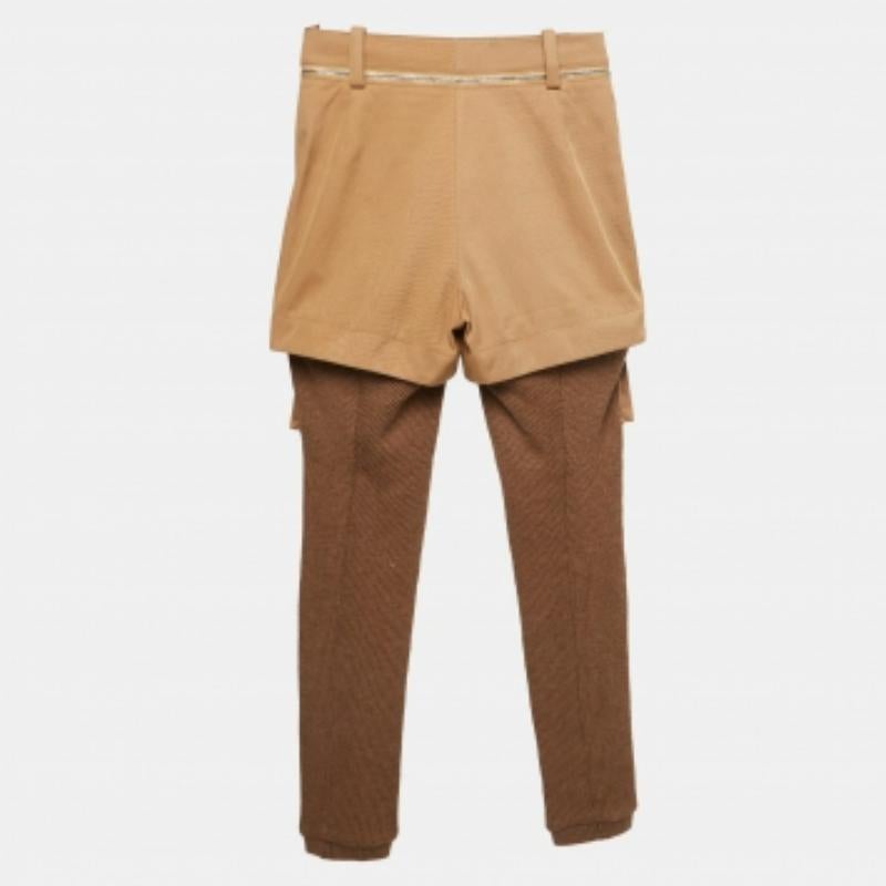 Pantalón de punto con bolsillo de lana marrón Chloe S en Bueno estado para la venta en Dubai, Al Qouz 2