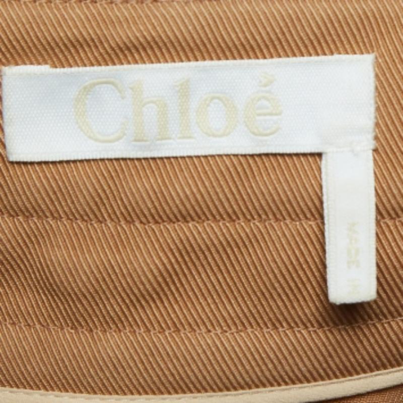 De las mujeres Pantalón de punto con bolsillo de lana marrón Chloe S en venta