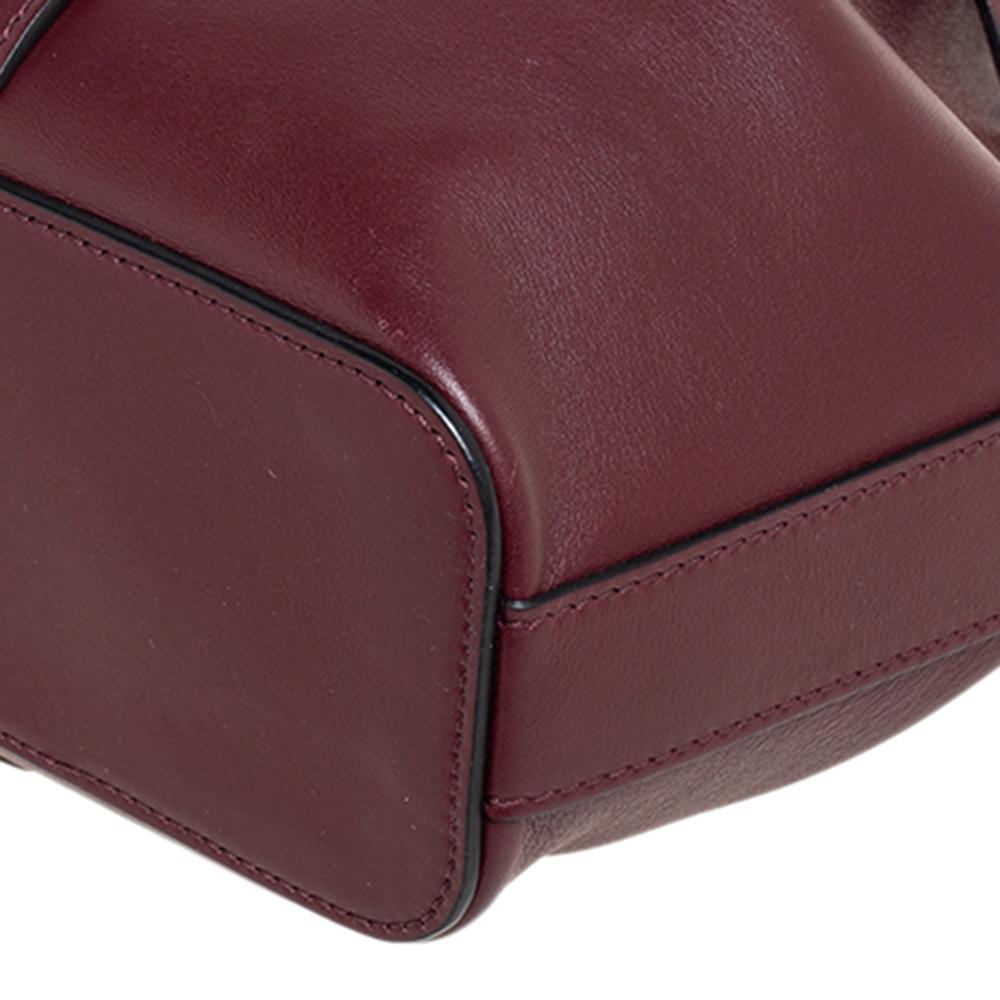 Chloe Burgundy Leather Gala Bucket Bag 3