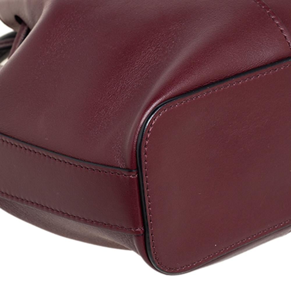 Chloe Burgundy Leather Gala Bucket Bag 2